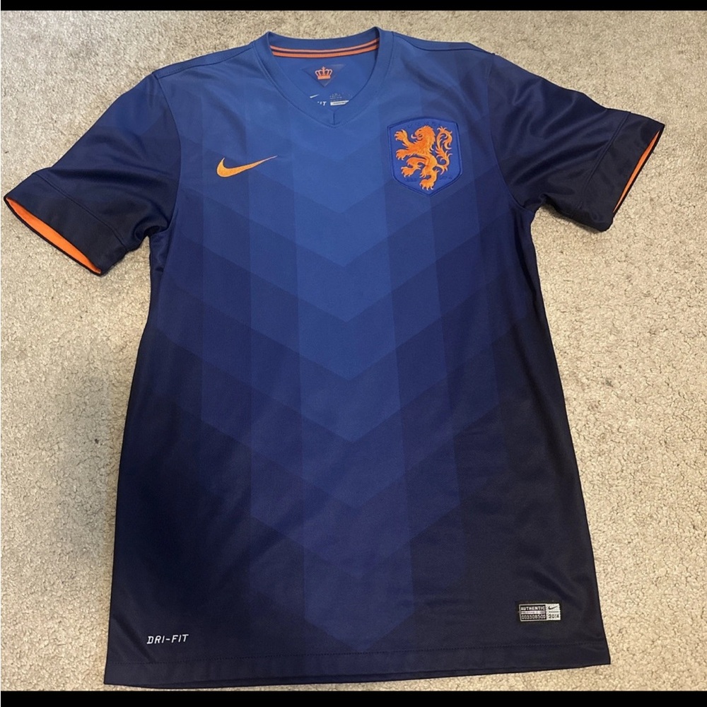 2014-15 Holland Netherlands Authentic Nike Player-Issue Away Soccer Jersey (S)